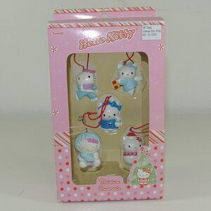 HELLO KITTY Vintage Christmas Decoration Ornament In Original Box Set of 5